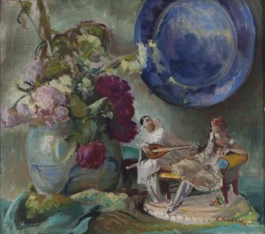 Ludwik Lisowski (1907 Kraków - 1943 Kraków), Martwa natura z arlekinem i lalką