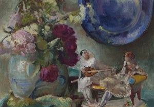 Ludwik Lisowski (1907 Kraków - 1943 Kraków), Martwa natura z arlekinem i lalką