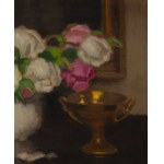 Alfons Karpinski (1875 Rozwadów near Tarnobrzeg - 1961 Kraków), Roses in a vase, 1939