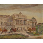 Irena Nowakowska-Acedanska (1906 Lviv - 1983 Gliwice), View of the building of the Jan Kazimierz University in Lviv