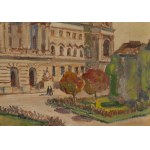 Irena Nowakowska-Acedanska (1906 Lviv - 1983 Gliwice), View of the building of the Jan Kazimierz University in Lviv