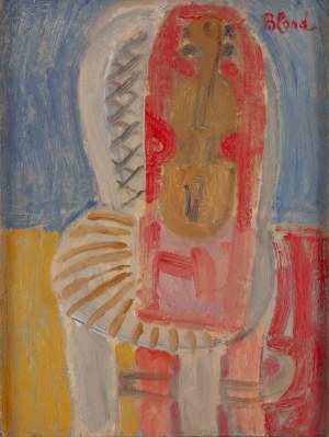Maurice Blond (1899 Łódź - 1974 Clamart we Francji), Krzesło ze skrzypcami (