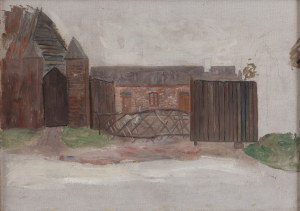 Tadeusz Makowski (1882 Oświęcim - 1932 Paryż), Zagroda z fragmentem bramy, 1924