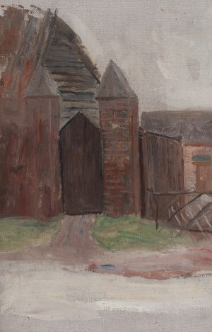 Tadeusz Makowski (1882 Oświęcim - 1932 Paryż), Zagroda z fragmentem bramy, 1924