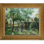 Henryk Epstein (1891 Lodz - 1944 concentration camp, probably Auschwitz), Landscape with home garden, 1917-19