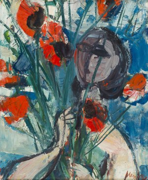Zygmunt Józef Menkes (1896 Lwów - 1986 Riverdale, USA), Dziewczyna z makami, po 1950
