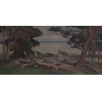 Stanislaw Czajkowski (1878 Warsaw - 1954 Sandomierz), Heron on the water