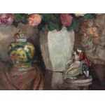 Stefan Filipkiewicz (1879 Tarnów - 1944 Mauthausen-Gusen), Still life with flowers and porcelain ("Flowers")