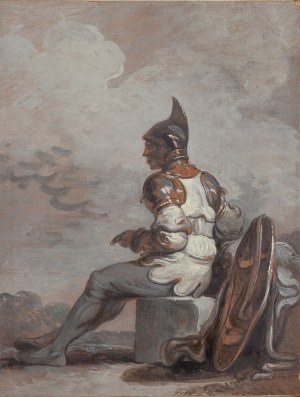 Jan Piotr Norblin de la Gourdaine (1745 Misy-Faut-Yonne - 1830 Paryż), Siedzący żołnierz, 1780