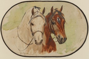 Juliusz Holzmüller (1876 Bolechów - 1932 Lwów), Głowy koni, 1906