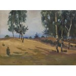 Wojciech Kossak (1856 Paris - 1942 Krakow), Landscape with birches, 1926