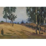 Wojciech Kossak (1856 Paris - 1942 Krakow), Landscape with birches, 1926