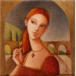 Agnieszka Korczak-Ostrowska, Girl with a flower and Memory of summer, 2018