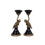 Artist Unrecognized, Double candlestick with putti