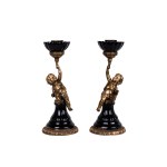Artist Unrecognized, Double candlestick with putti