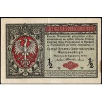 Poland. 1916 1/2 Marki Prefix General B