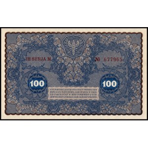Poland. 1919 100 Marek Prefix IH seria M