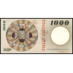 Poland. 1965 1000 Zlotych Prefix A Wzor SPECIMEN
