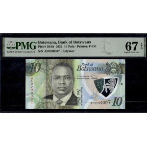 Botswana. 2022 10 Pula