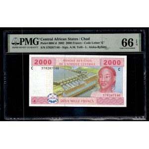 Chad. 2002 2000 Francs