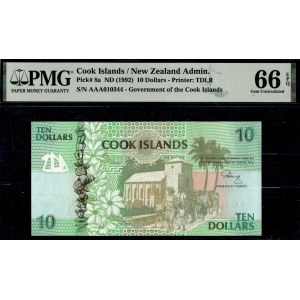 Îles Cook. 1992 10 dollars