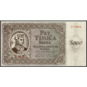 Croatia. 1943 5000 Kuna