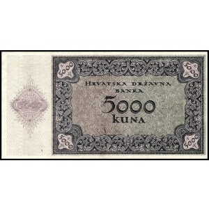 Croatia. 1943 5000 Kuna