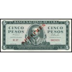 Cuba. 1-3-5 Pesos Specimen Set