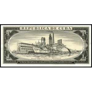 Cuba. 3 Different 1 Peso Specimen Banknotes