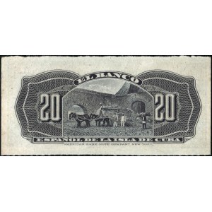 Cuba. 1897 20 Centavos Banco Español