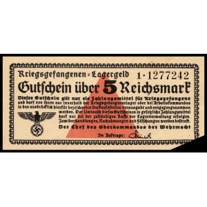 Germany. 1939 5 Reichsmark Cancelled