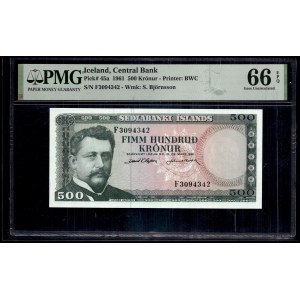 Iceland. 1961 500 Kronur