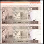 Lithuania. 1993 20 Litu Uncut Printer