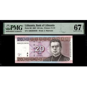 Lithuania. 2007 20 Litu