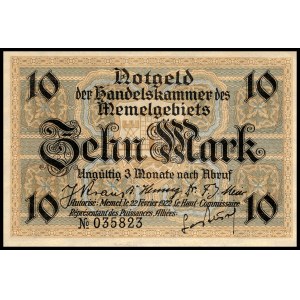 Memel. 1922 10 Mark