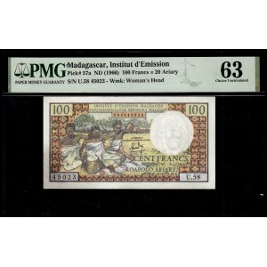 Madagaskar. 1966 100 franków
