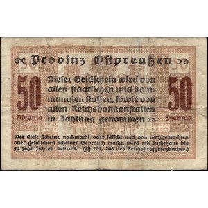 Russie. Kaliningrad 50 Fenigow 1918 Ausgabe I