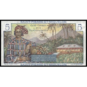 St Pierre. 1950 5 Francs
