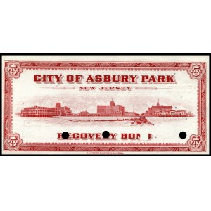 United States of America. 1935 5 Dollars Bond Scrip Specimen