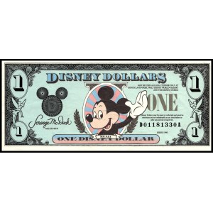 United States of America. 1990 1 Dollar Disney