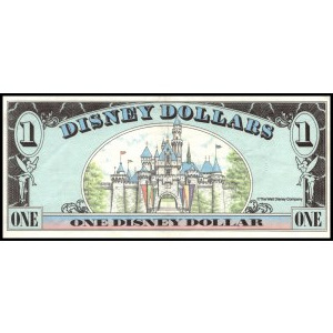 United States of America. 1990 1 Dollar Disney