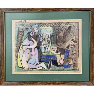 Pablo Picasso (1881-1973), from the series Le Déjeuner sur l'herbe ( Lunches on the Grass) 1962.