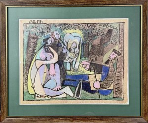 Pablo Picasso (1881-1973), z cylu „Le Déjeuner sur l’herbe” ( Obiady na trawie) 1962