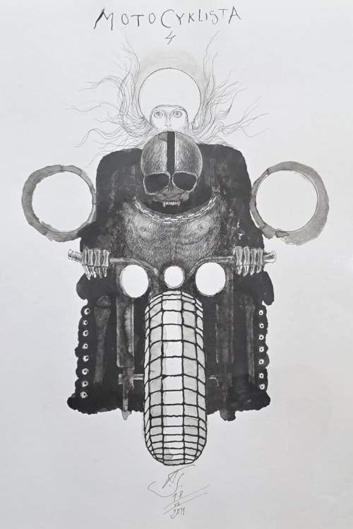 Andrzej Strumiłło (1927-2020), Motocyklista 4, 2011
