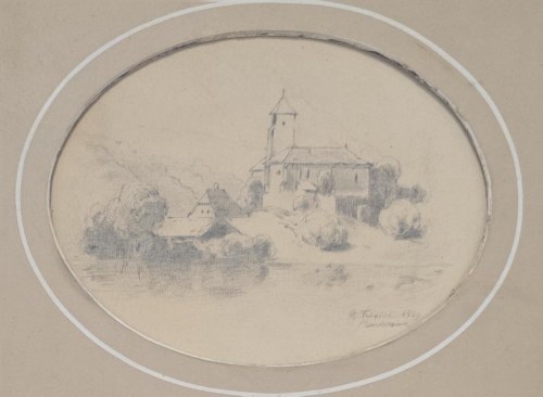 Stanisław Ignacy Poraj Fabijański (1865-1947), Kościół nad wodą, Monachium, 1889