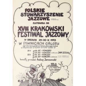 design Edward LUTCZYN (nato nel 1947), XVIII Festival Jazz di Cracovia, 1973