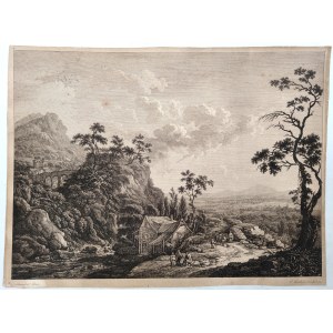 Schnider Georg, (1759-1842), P. Rucker (1757-1807), Widok okolic Bazylei, Szwajcaria 1790 rok