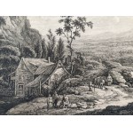 Schnider Georg, (1759-1842), P. Rucker (1757-1807), Widok okolic Bazylei, Szwajcaria 1790 rok