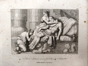 Pinelli Bartolomeo (1781 - 1835), Śmierć Marka Antoniusz w ramionach Kleopatry, miedzioryt ok. 1800 rok
