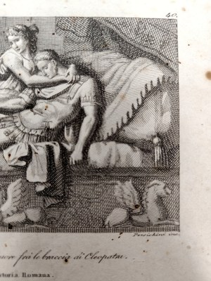 Pinelli Bartolomeo (1781 - 1835), Śmierć Marka Antoniusz w ramionach Kleopatry, miedzioryt ok. 1800 rok